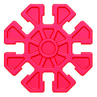 سازه خلاق هشت پر قرمز مهندسی خلاقیت